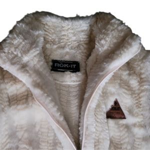 Rok-It Faux Fur Cream Textured Vest